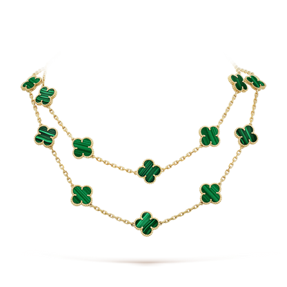 Vintage Alhambra 20 Motifs Long Necklace
