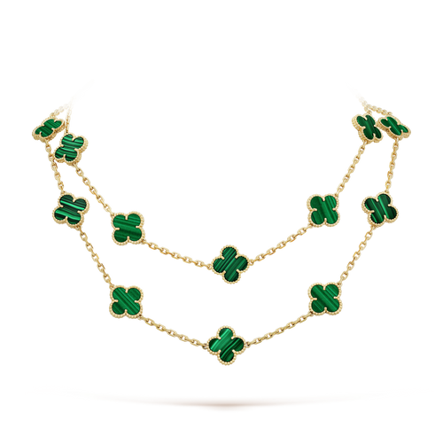 Vintage Alhambra 20 Motifs Long Necklace
