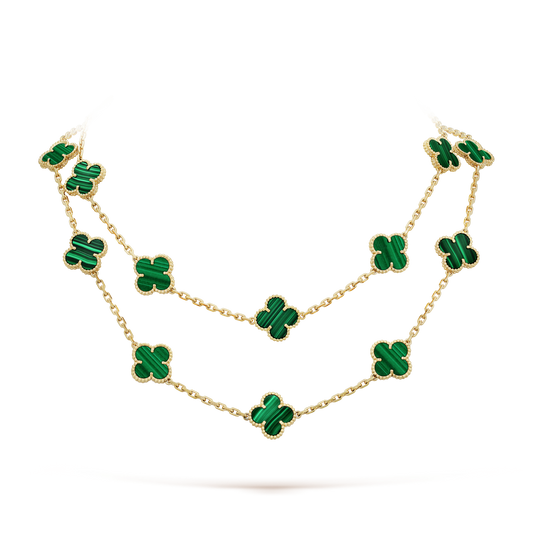 Vintage Alhambra 20 Motifs Long Necklace