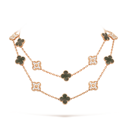 Vintage Alhambra 20 Motifs Long Necklace