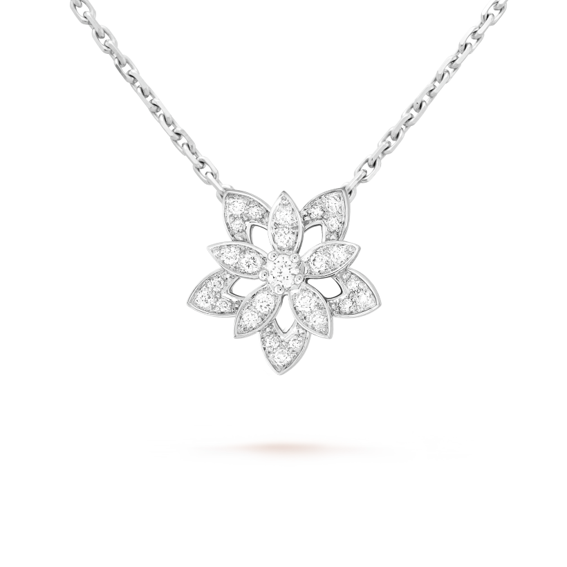 Lotus Openwork Pendant Necklace