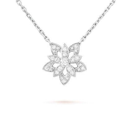 Lotus Openwork Pendant Necklace