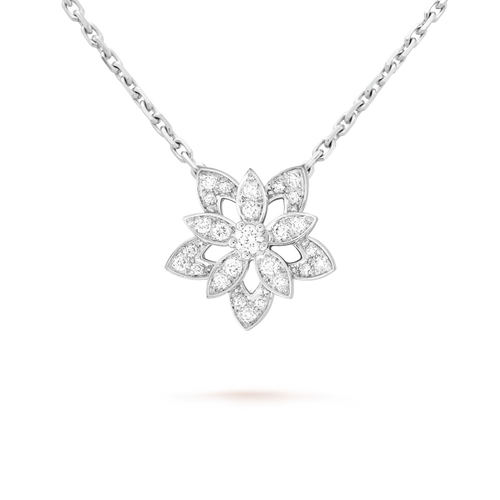 Lotus Openwork Pendant Necklace