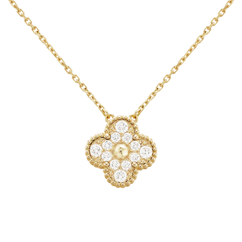 Sweet Alhambra Diamond Clover Necklace