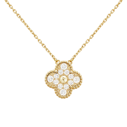 Sweet Alhambra Diamond Clover Necklace