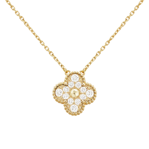 Sweet Alhambra Diamond Clover Necklace