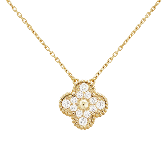 Sweet Alhambra Diamond Clover Necklace