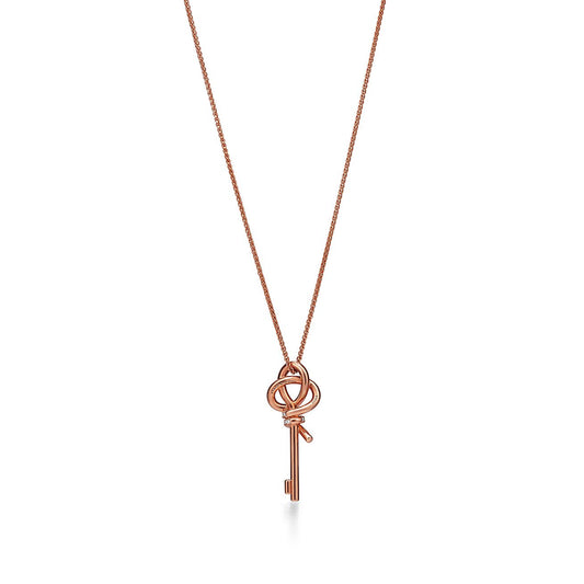 T Keys Woven Diamonds Medium Necklace
