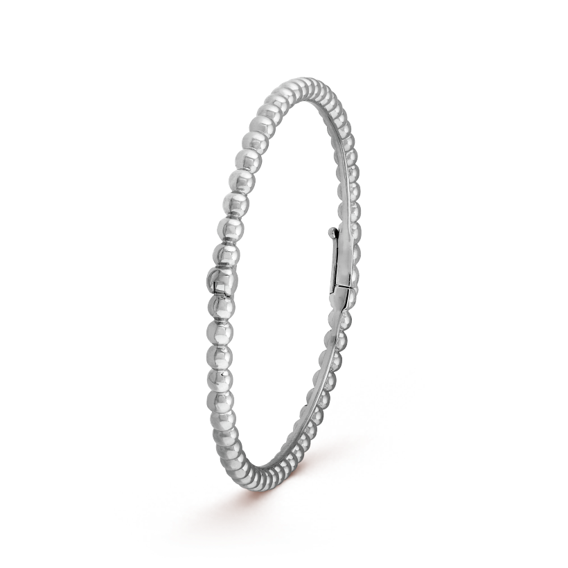 White Gold Perlée Bracelet