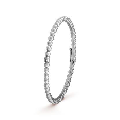 White Gold Perlée Bracelet