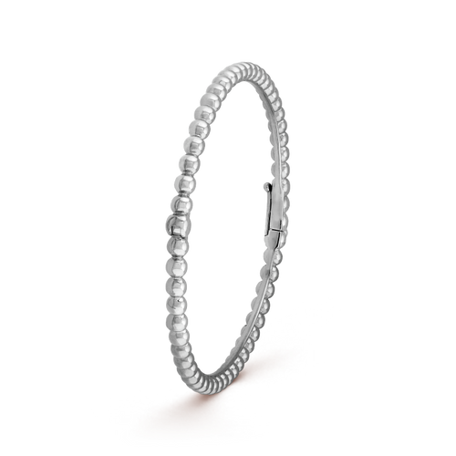 White Gold Perlée Bracelet