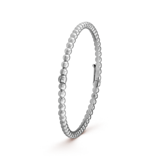 White Gold Perlée Bracelet