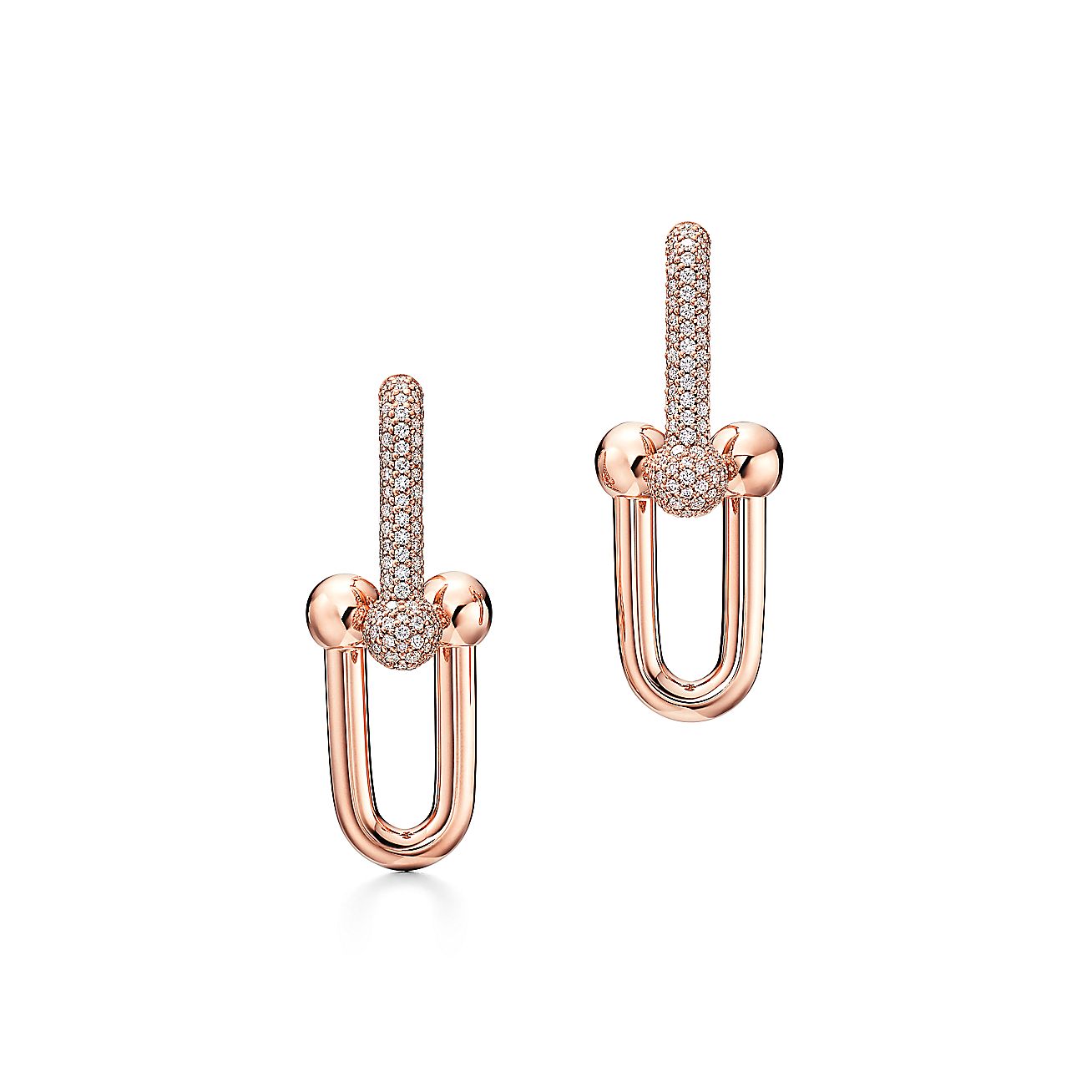 T HardWear Large Link Diamonds Earrings