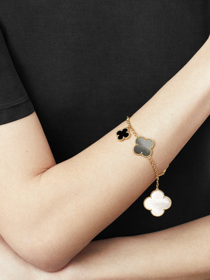 Magic Alhambra Five Motifs Clover Bracelet