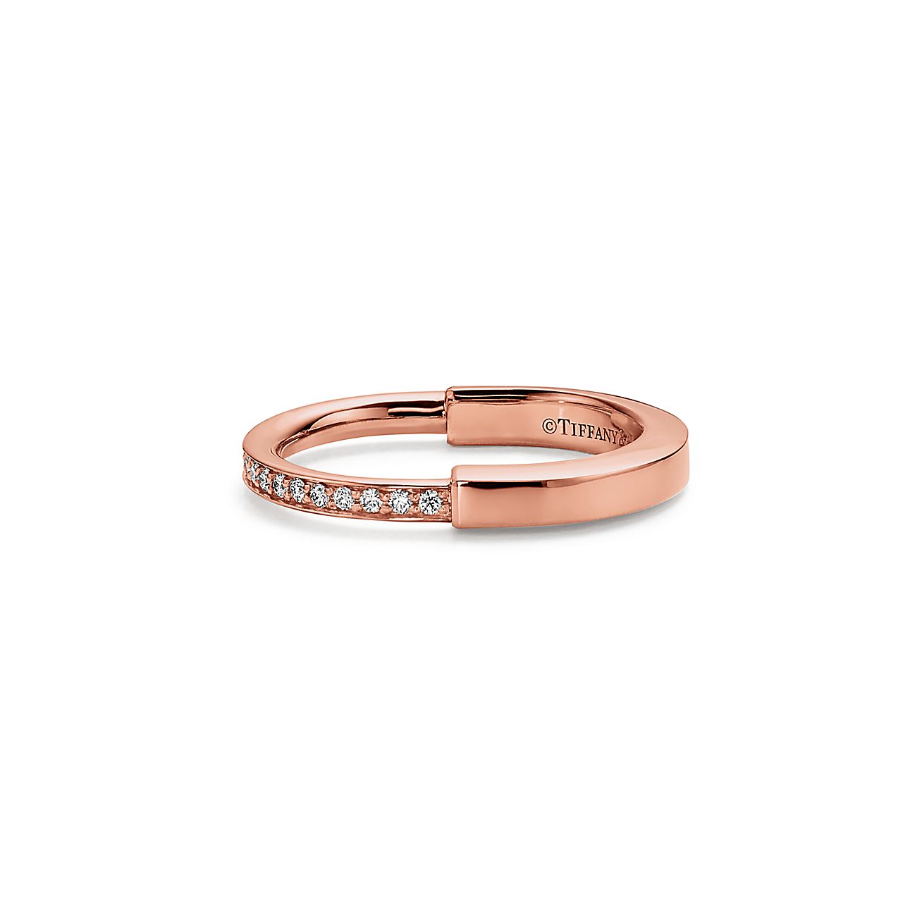 T Lock Diamonds Yellow Gold Ring