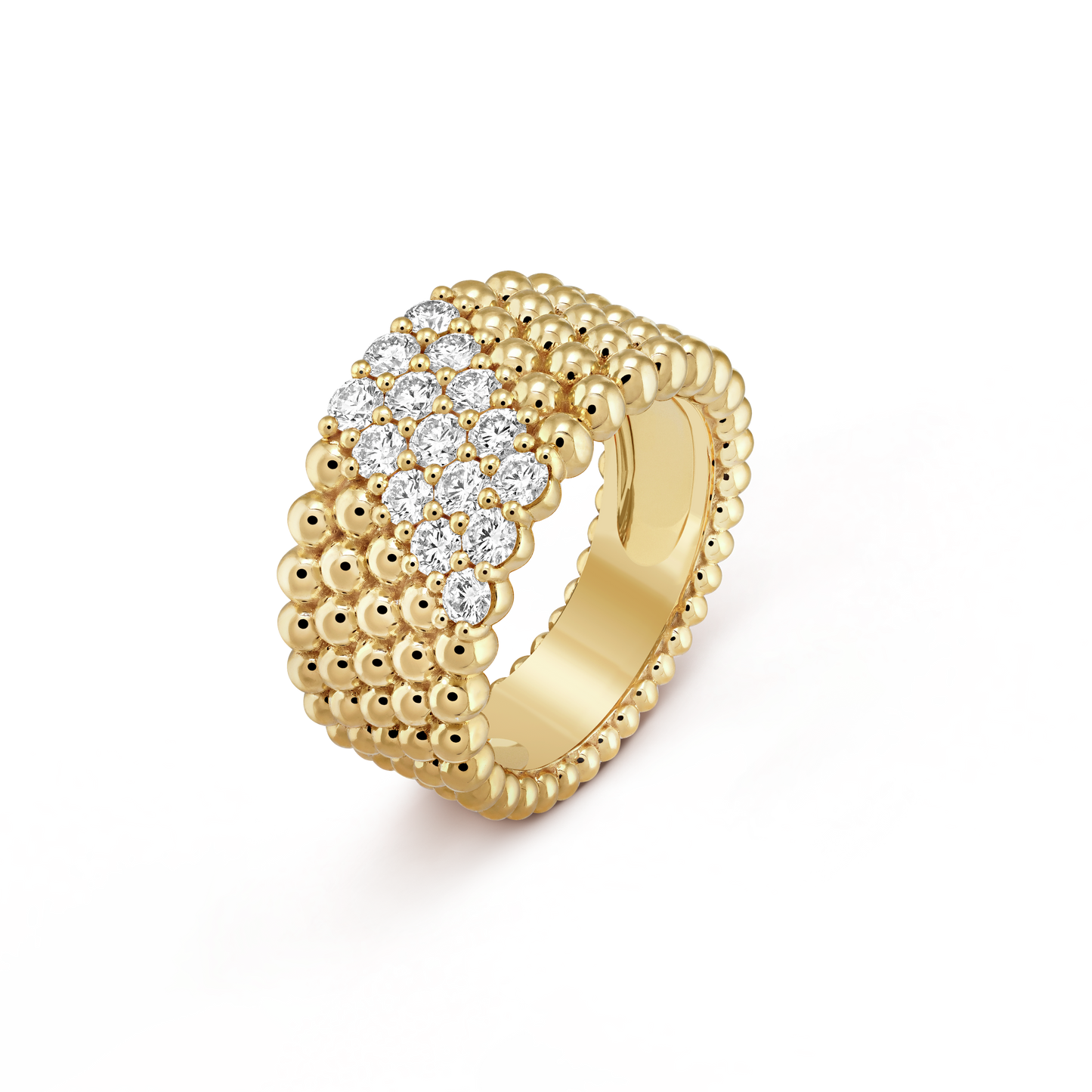 Perlée Diamonds Five Rows Ring