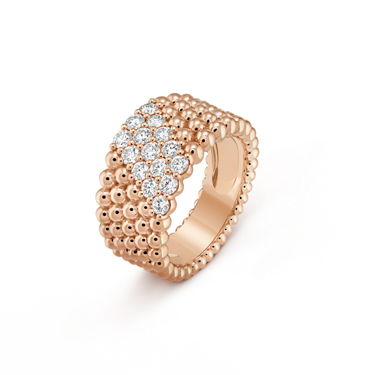Perlée Diamonds Five Rows Ring