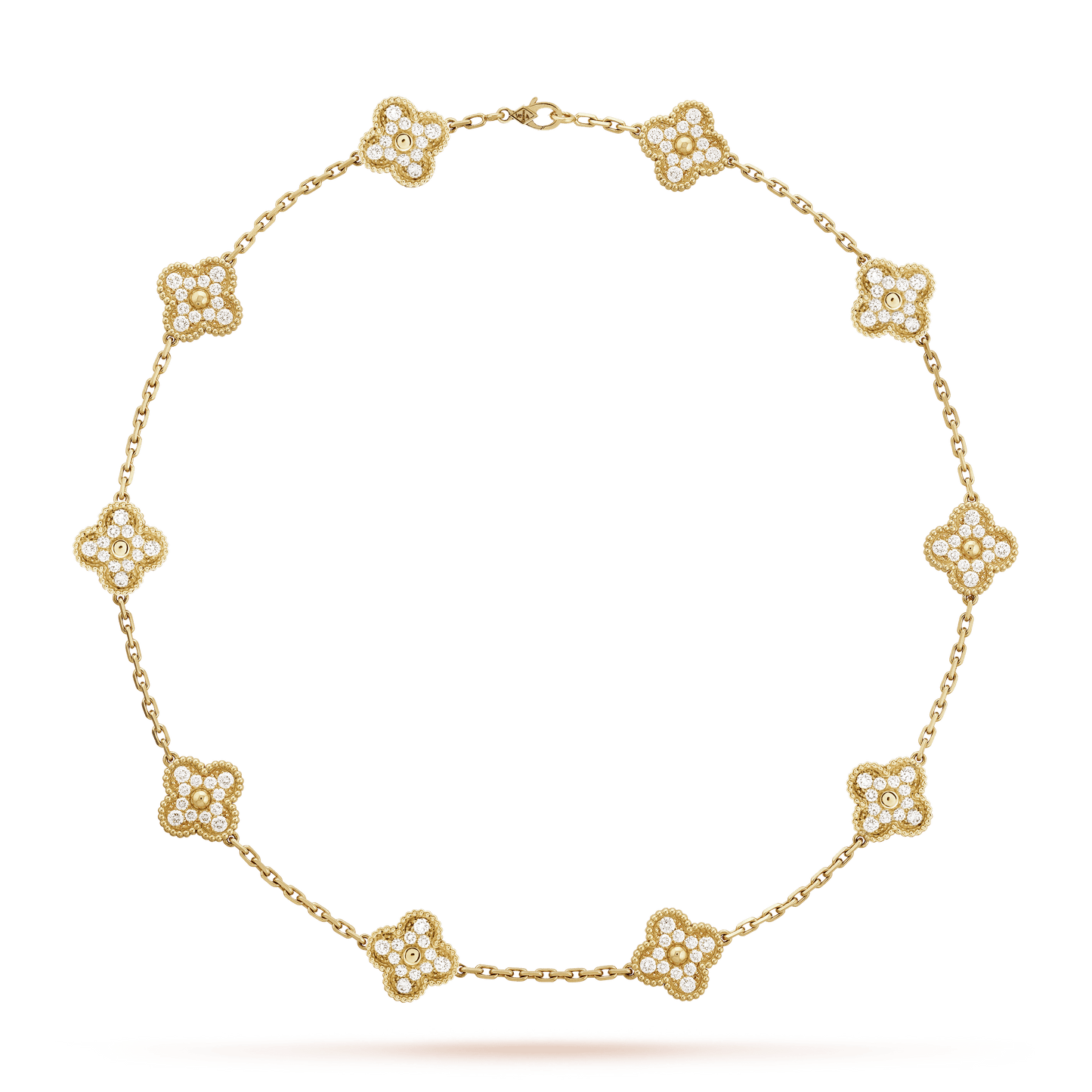Vintage Alhambra Diamonds 10 Motifs Necklace