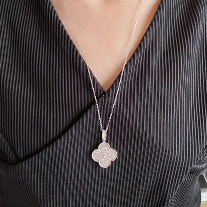 Magic Alhambra One Motifs Diamonds Clover Necklace
