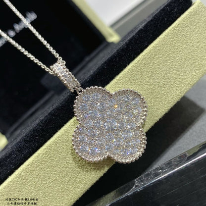 Magic Alhambra One Motifs Diamonds Clover Necklace