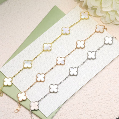 Vintage Alhambra Five Motifs Pearl Bracelet