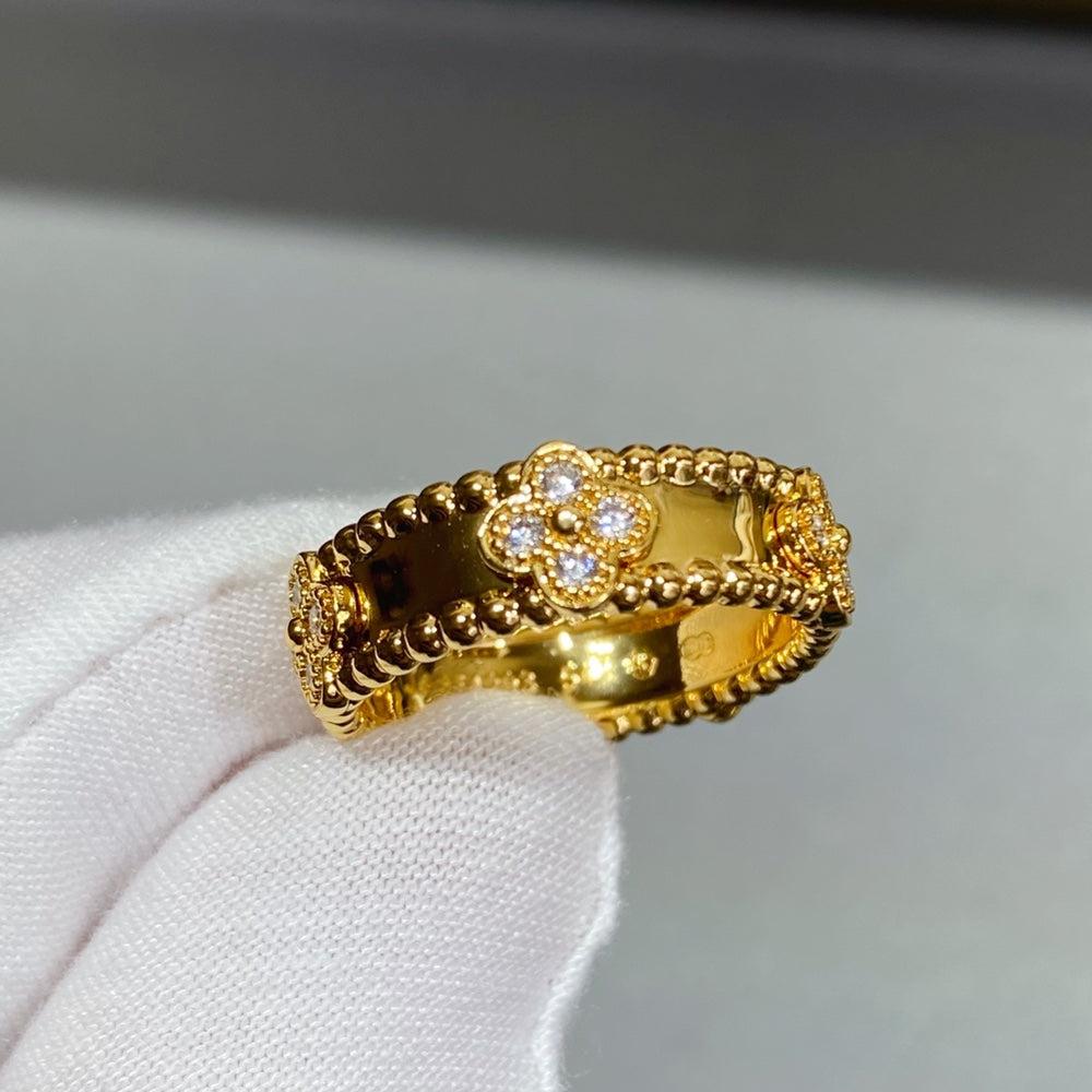 Perlée Diamond Ring Sweet Clovers