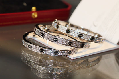 Diamond-paved Ceramic  Love Bracelet