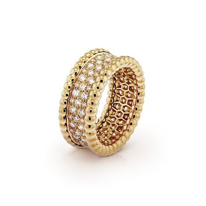 Perlée Diamonds 3 Row Ring
