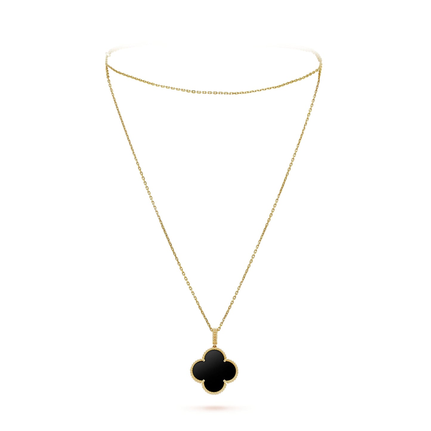 Magic Alhambra One Motifs Black Clover Necklace