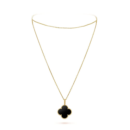 Magic Alhambra One Motifs Black Clover Necklace