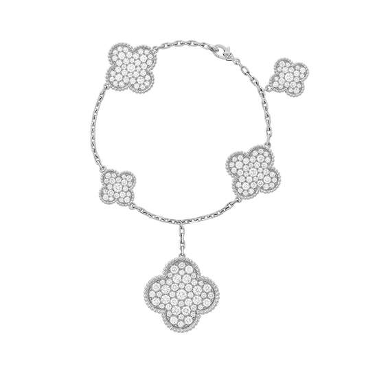 Magic Alhambra Five Motifs Clover Bracelet