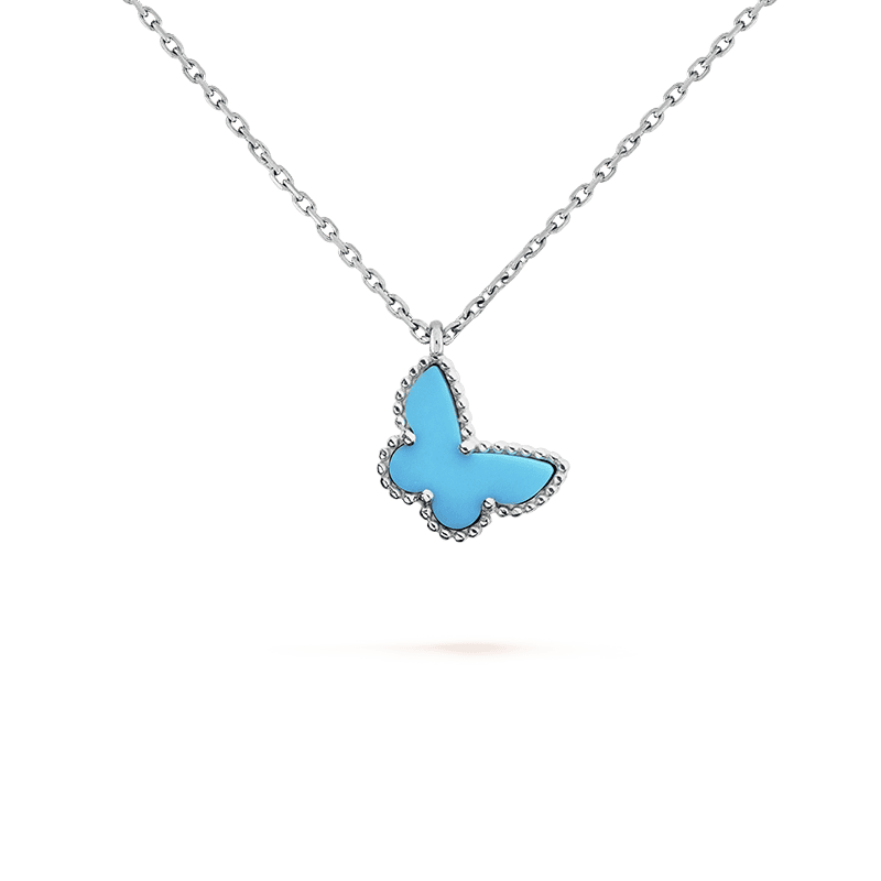 Sweet Alhambra Blue Butterfly Necklace
