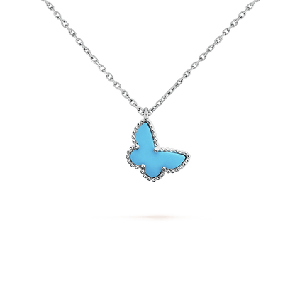 Sweet Alhambra Blue Butterfly Necklace