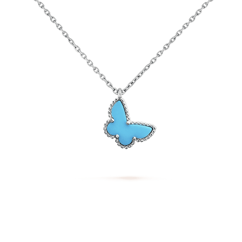 Sweet Alhambra Blue Butterfly Necklace
