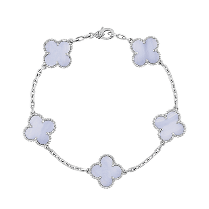 Vintage Alhambra Five Motifs Chalcedony Clover Bracelet