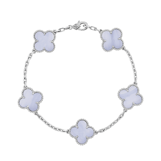 Vintage Alhambra Five Motifs Chalcedony Clover Bracelet