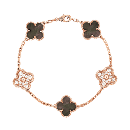 Vintage Alhambra Five Motifs Pearl Bracelet