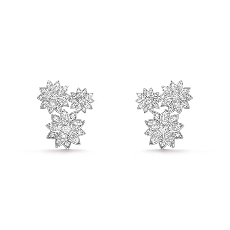 Lotus Three Flowers Earrings