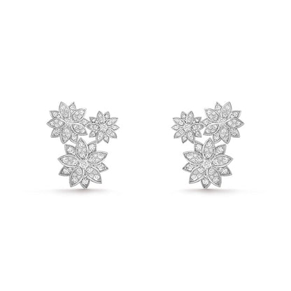 Lotus Three Flowers Earrings