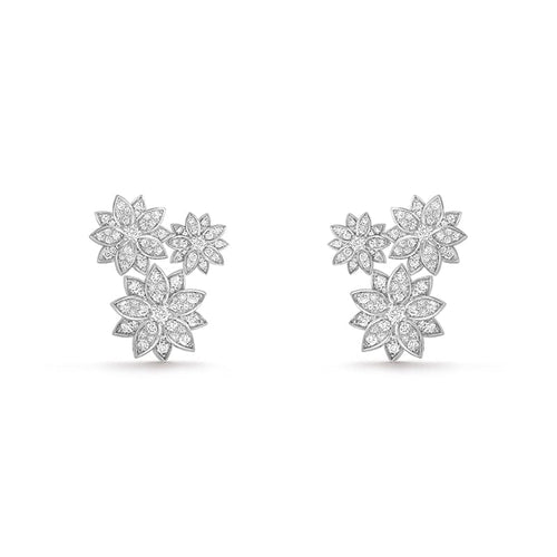 Lotus Three Flowers Earrings
