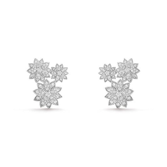 Lotus Three Flowers Earrings