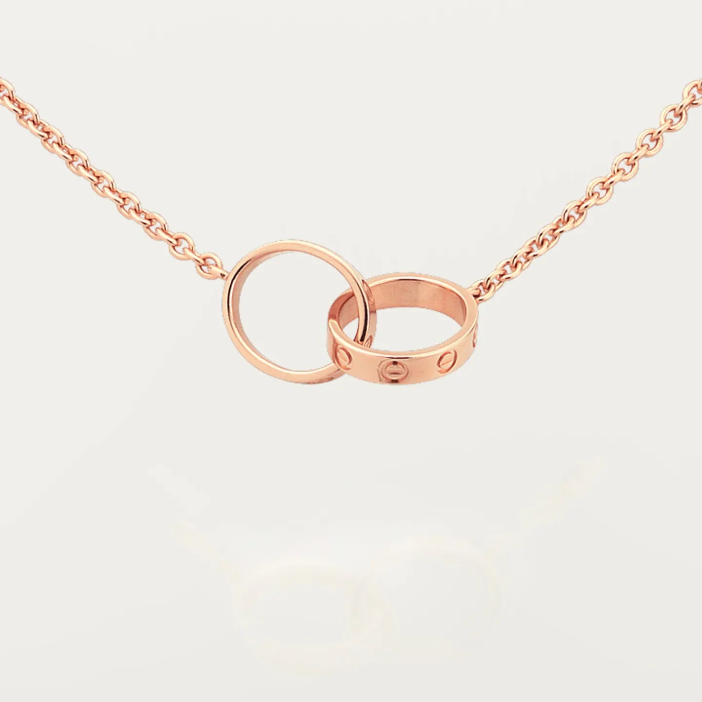 Double Ring Necklace
