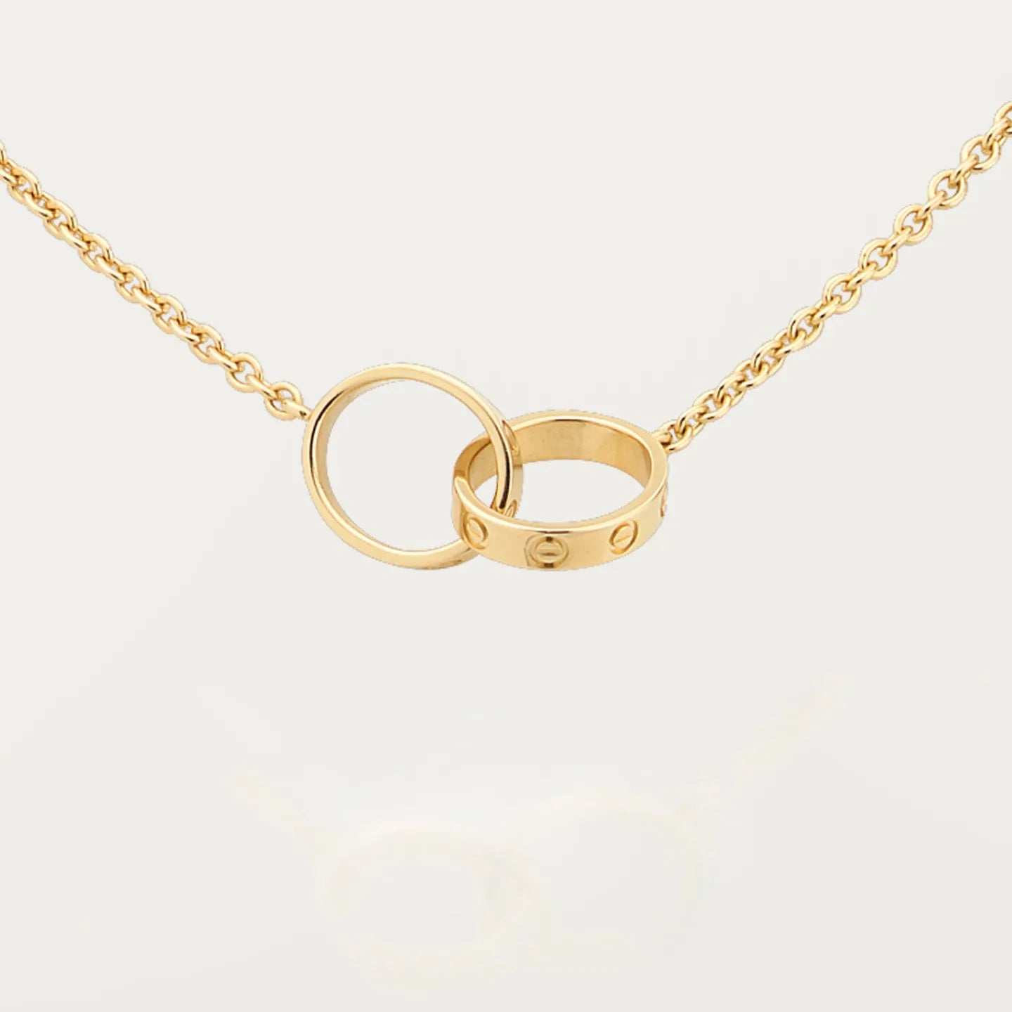 Double Ring Necklace