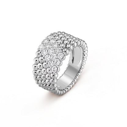 Perlée Diamonds Five Rows Ring