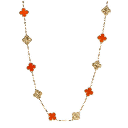 Vintage Alhambra 20 Motifs Long Necklace