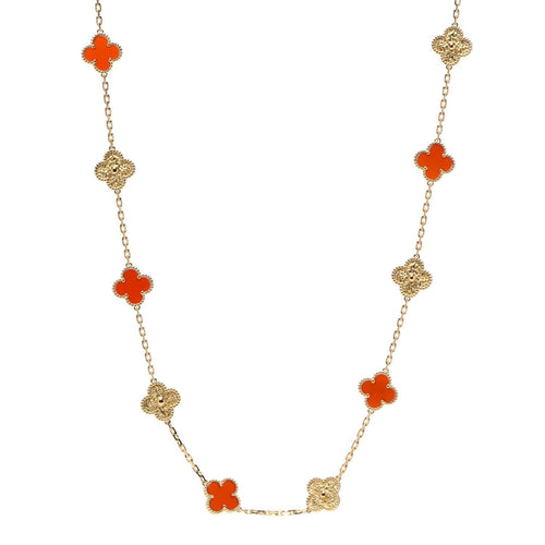 Vintage Alhambra 20 Motifs Long Necklace