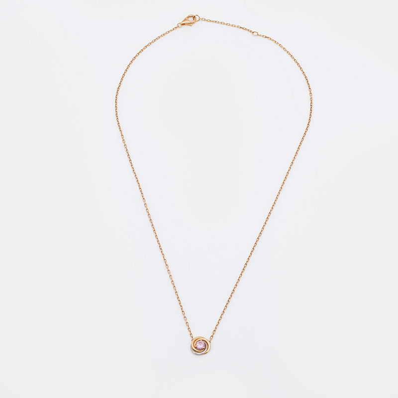 Trinity Pink Sapphire Necklace