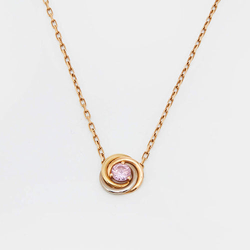 Trinity Pink Sapphire Necklace