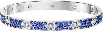 LOVE BRACELET DIAMOND PAVED IN COLORFUL SAPPHIRE