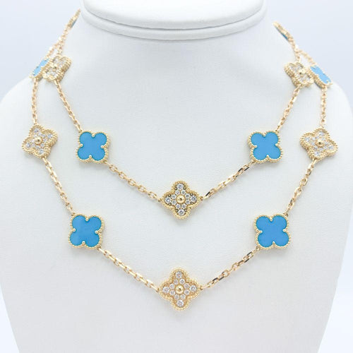 Vintage Alhambra 20 Motifs Long Necklace